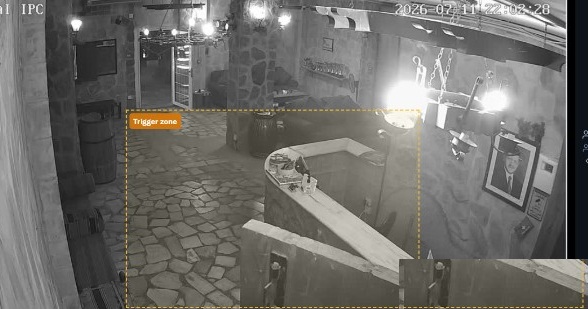 Reception lobby camera view
